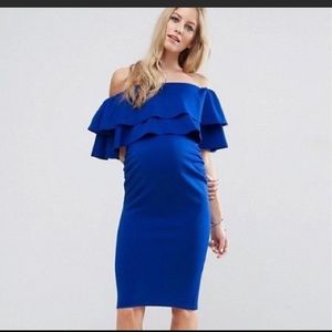 ASOS off shoulder Royal Blue dress. Worn once